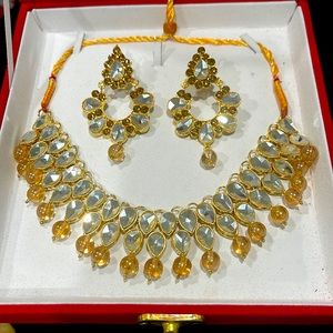 Heavy Meenakari Jadau Kundan Handmade Kundan Bridal Choker set.